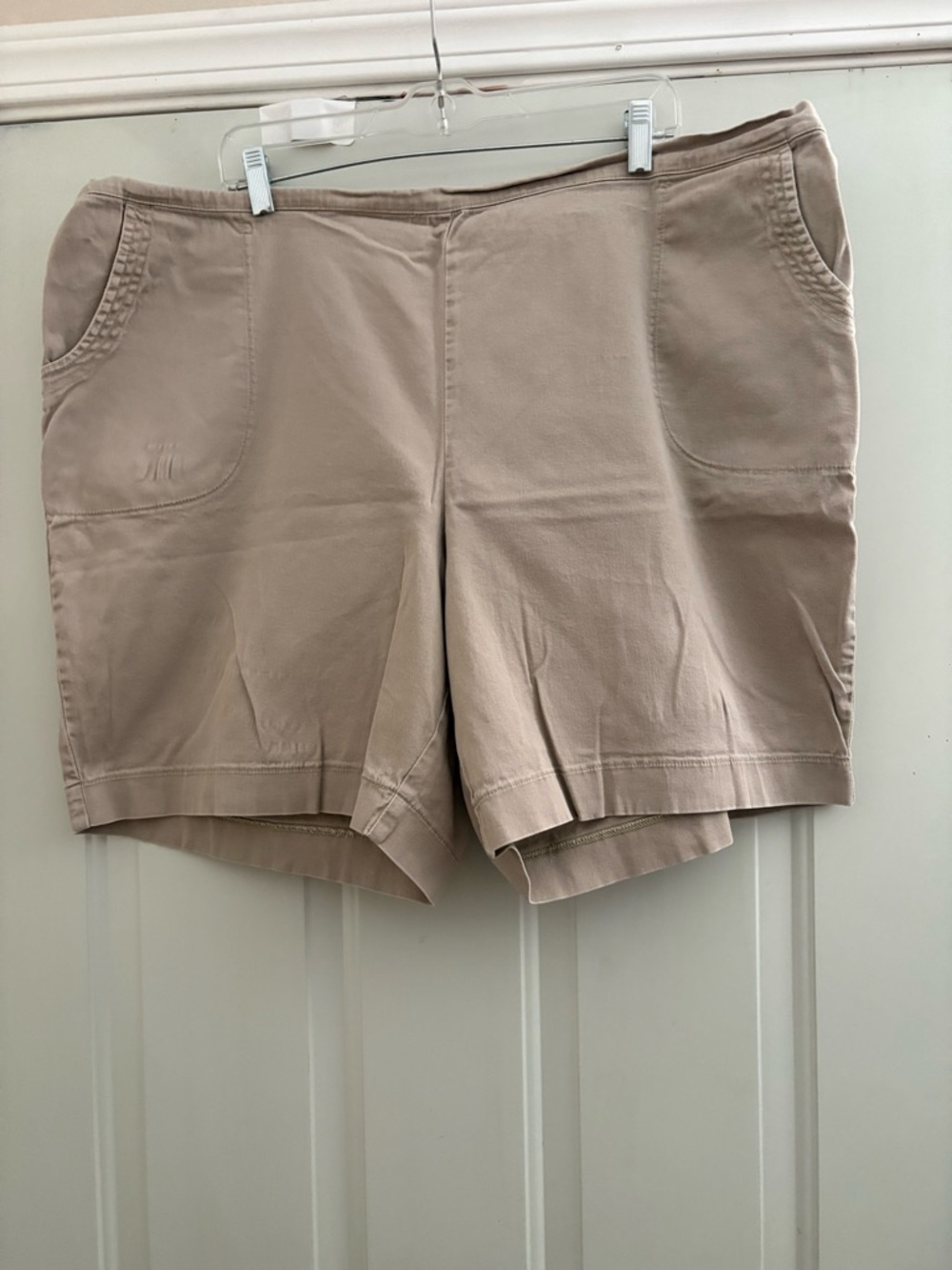 Just My Size Light Tan Women's Stretch Bermuda Shorts